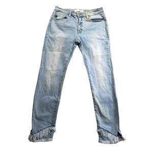 KanCan Womens Distressed Cut Off Cropped Denim Jeans SIze 28